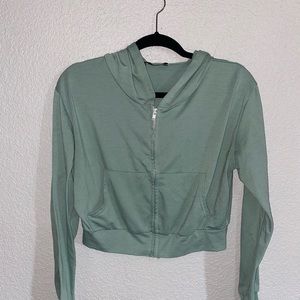 Green cropped hoodie!